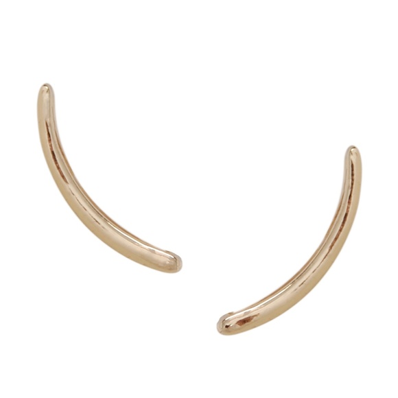 Jewelry - Tiny Spike Crescent Ear Crawler Stud Cuff Earrings